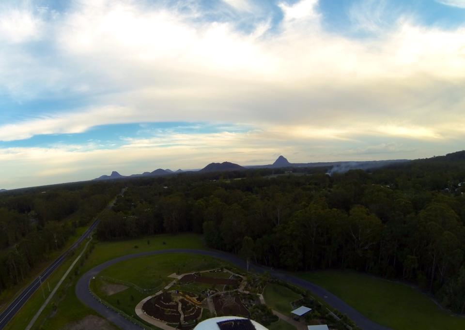 The Glasshouse Mountains from Skippy Park