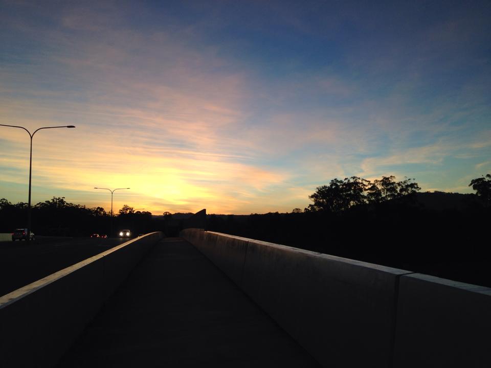 Sunset from Nev Anning Bridge