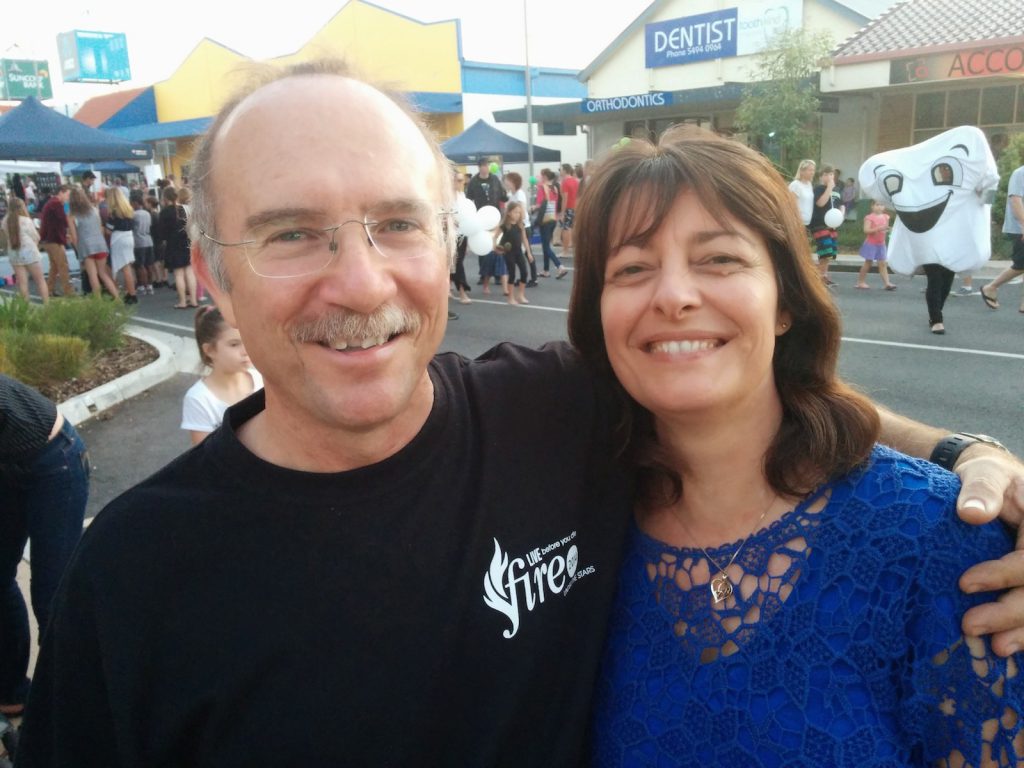 The Troy and Sandra Brahim at the Beerwah Street Party 2014