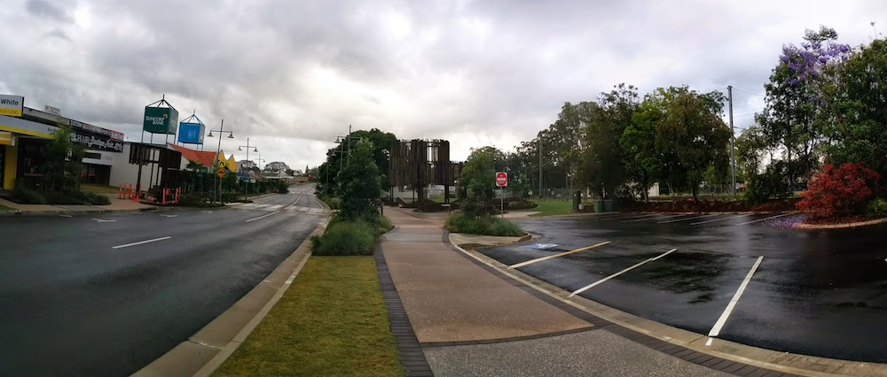 Looking North up Simpson Street and Foot Path 2014