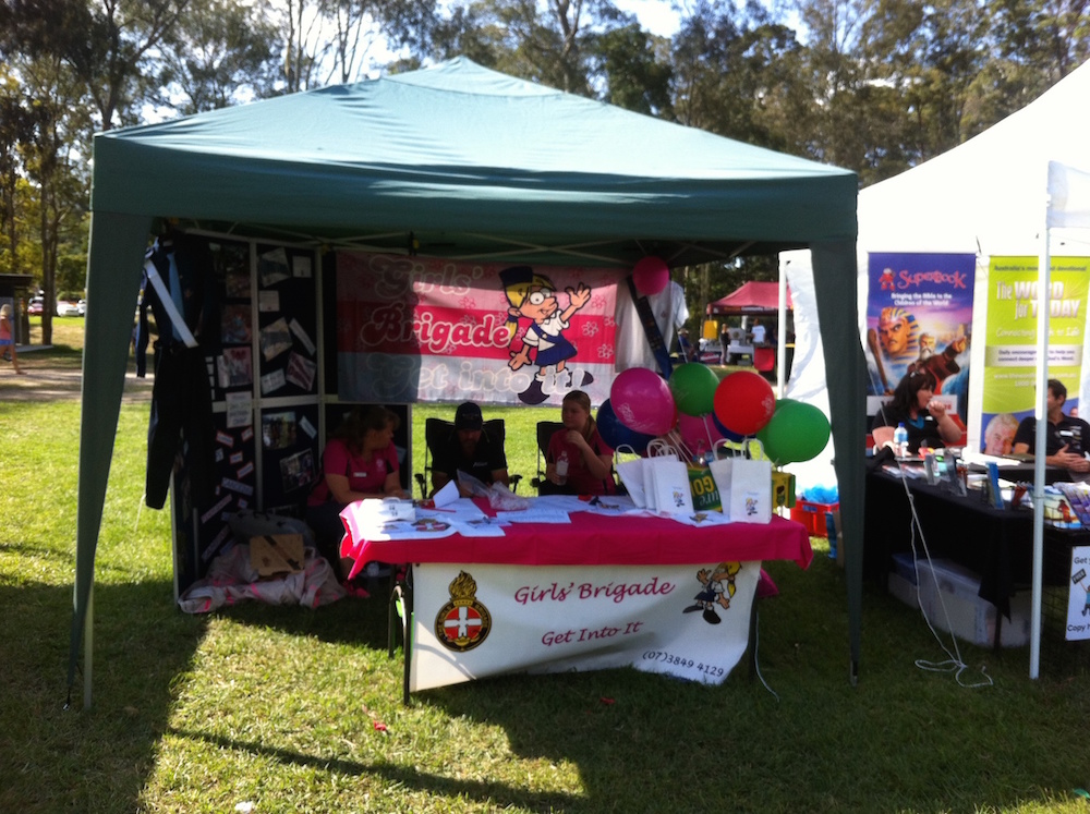 The Girls Brigade Tent at Moofest Mooloolah