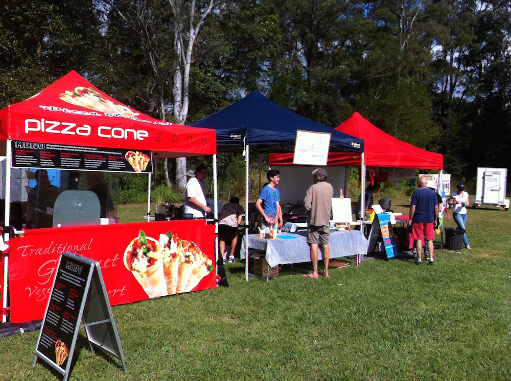 The Pizza Cone Tent at Moofest