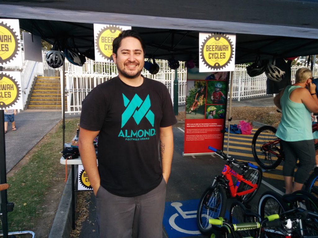 Erik from Beerwah Cycles at the Beerwah Street Party 2015
